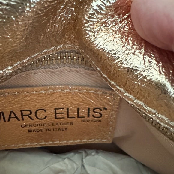 NWT.MarcEllis Gold Sparkling Bag Leather.Made in Italy.Perfect present. - Picture 10 of 13